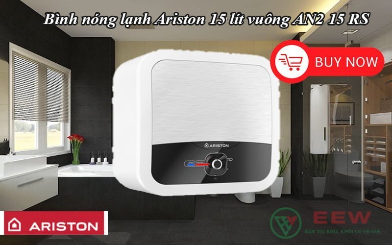 Bình nóng lạnh Ariston 15 lít vuông AN2 15 RS [Điện máy EEW]