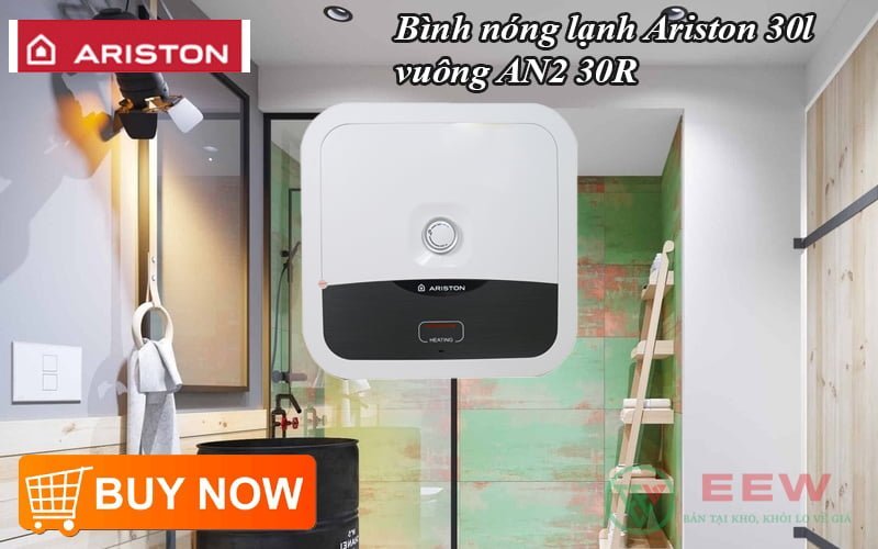 Bình nóng lạnh Ariston 30l vuông AN2 30R [Điện máy EEW]