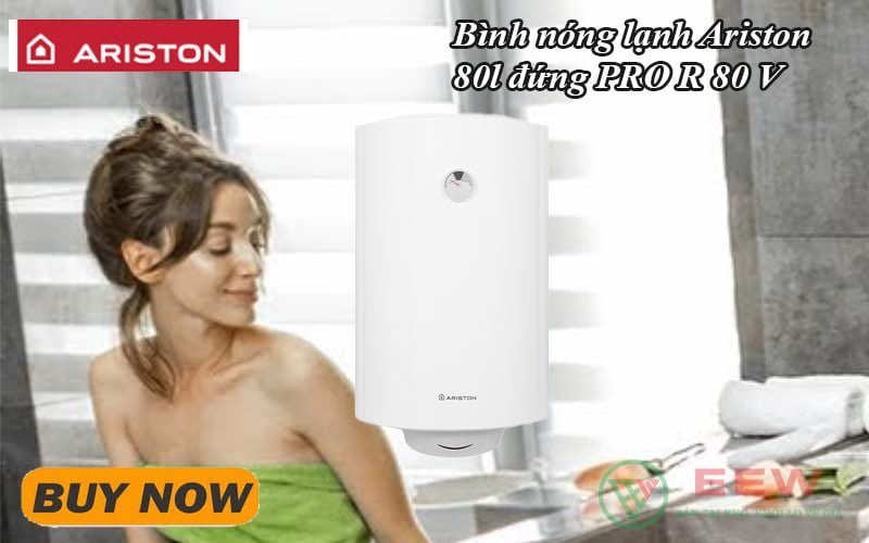 Bình nóng lạnh Ariston 80l đứng PRO R 80 V [Điện máy EEW]