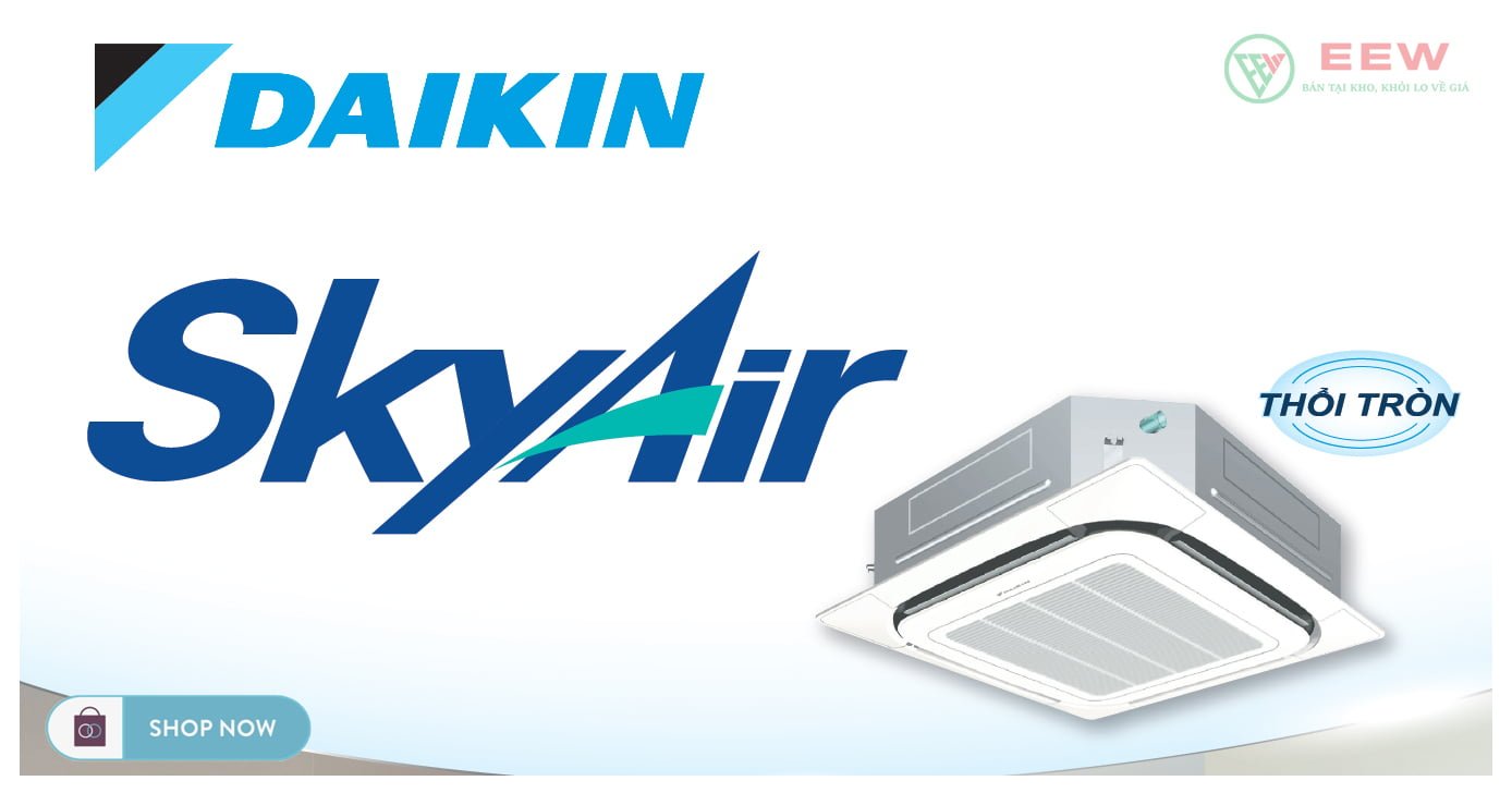 Điều Hòa Âm Trần Cassette Daikin 1 Chiều 46.000 BTU FCC140AV1V/RC140AGY1V [Điện máy EEW]