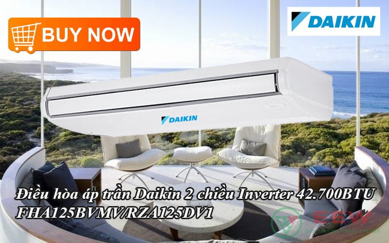 Điều hòa áp trần Daikin 2 chiều Inverter 42.700BTU FHA125BVMV/RZA125DV1 [Điện máy EEW]