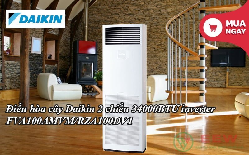 Điều hòa cây Daikin 2 chiều 34000BTU inverter FVA100AMVM/RZA100DV1 [Điện máy EEW]