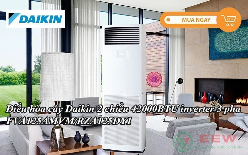 Điều hòa cây Daikin 2 chiều 42000BTU inverter 3 pha FVA125AMVM/RZF125DY1 [Điện máy EEW]