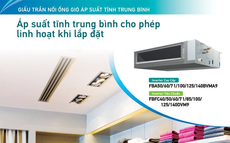 Điều hòa âm trần nối ống gió Daikin 30.000BTU 1 chiều inverter FBFC85DVM9/RZFC85DVM [Điện máy EEW]