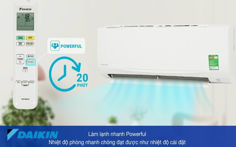 Điều Hòa Treo Tường Daikin 12000BTU 1 chiều FTF35XAV1V/RF35XAV1V [Điện máy EEW]