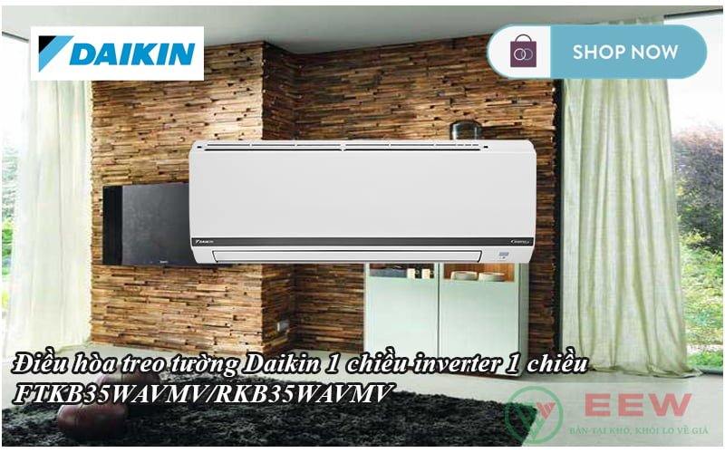 Điều hòa treo tường Daikin 1 chiều inverter 1 chiều FTKB35WAVMV/RKB35WAVMV [Điện máy EEW]