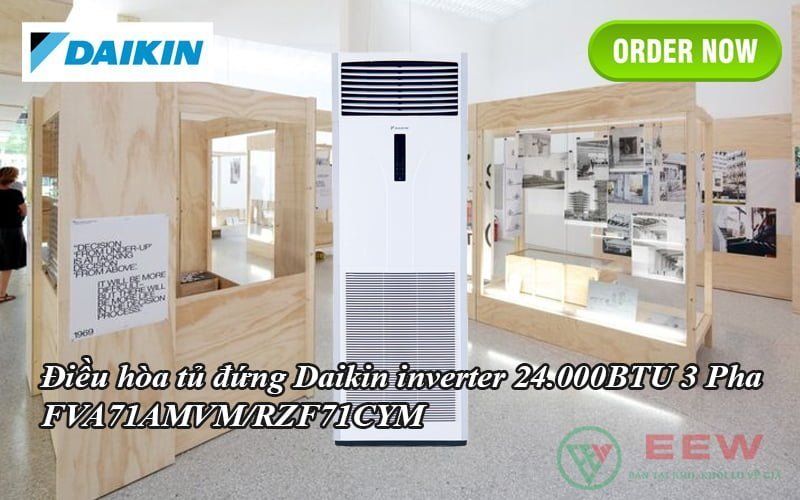Điều hòa tủ đứng Daikin inverter 24.000BTU 3 Pha FVA71AMVM/RZF71CYM [Điện máy EEW]
