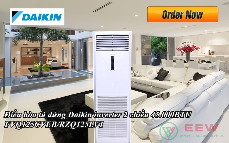 Điều hòa tủ đứng Daikin inverter 2 chiều 45.000BTU FVQ125CVEB/RZQ125LV1 [Điện máy EEW]