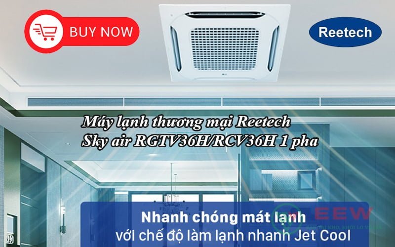 Máy lạnh thương mại Reetech Sky air 36000BTU 2 chiều RGTV36H/RCV36H 1 pha [Điện máy EEW]