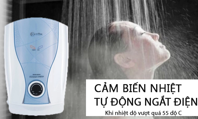 Bình nóng lạnh Centon Trực Tiếp không bơm CP007E 4.5 KW [Điện máy EEW]