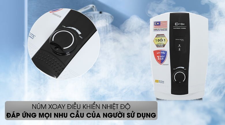 Bình nóng lạnh Centon Trực Tiếp có bơm 8338EP 4.5 KW [Điện máy EEW]