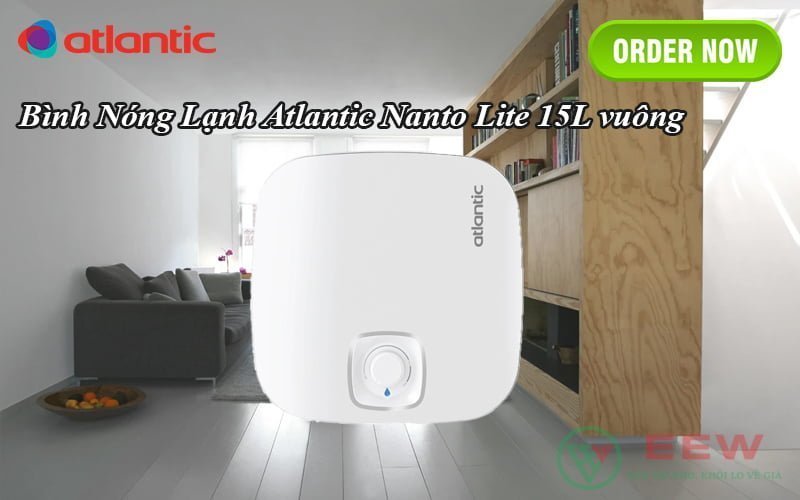 Bình Nóng Lạnh Atlantic Nanto Lite 15L vuông [Điện máy EEW]