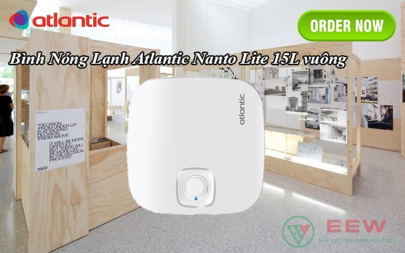 Bình Nóng Lạnh Atlantic Nanto Lite 15L vuông [Điện máy EEW]