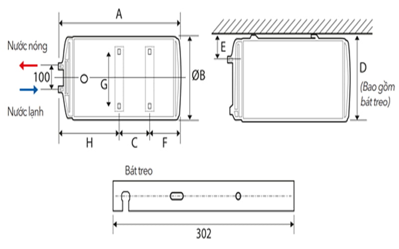 Bình Nóng Lạnh Atlantic O’pro Slim 30L tròn ngang [Điện máy EEW]