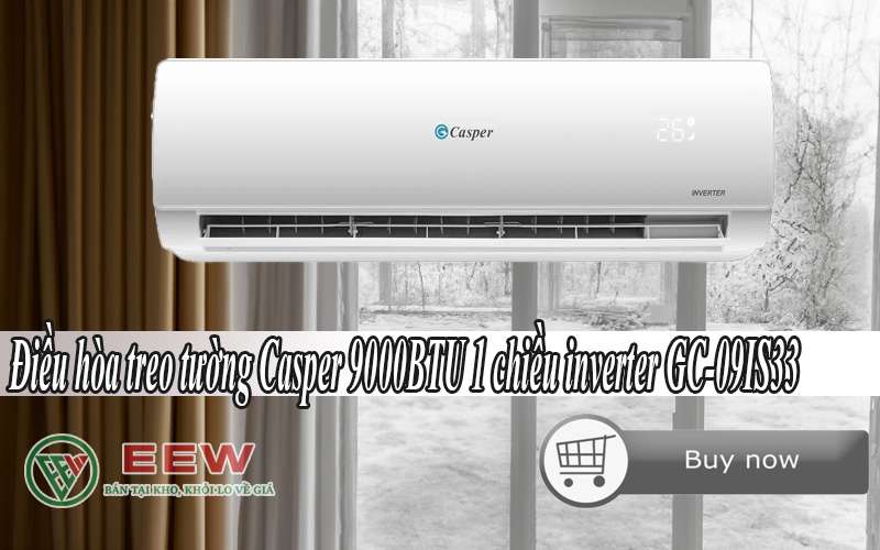 Điều Hòa Treo Tường Casper 9000btu 1 Chiều Inverter Gc-09is33