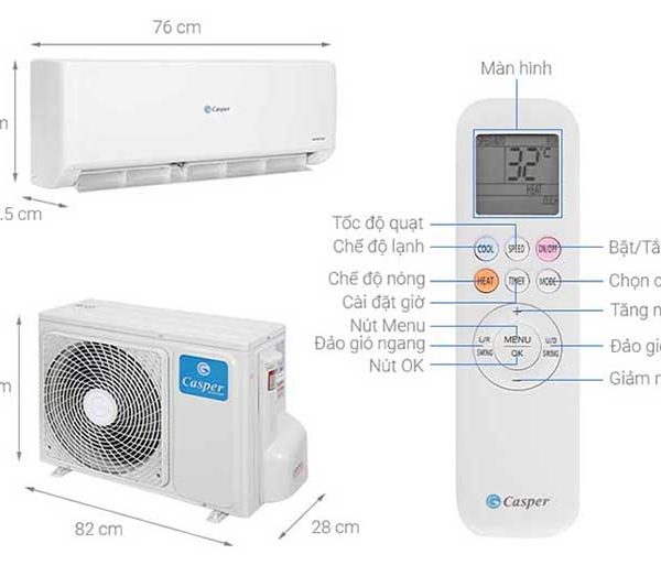 Hình ảnh minh họa: Điều Hòa Treo Tường Casper Inverter 24000 Btu 1 Chiều Gc-24is33