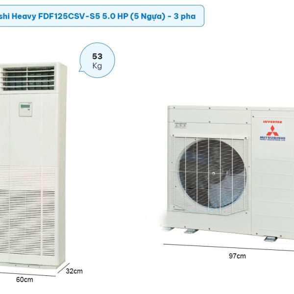 Điều Hòa Tủ đứng Mitsubishi Heavy 1 Chiều 45000btu Fdf125csv-s5