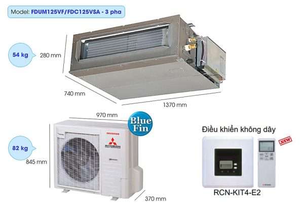 Điều Hòa Nối ống Gió Mitsubishi Heavy 45000btu Fdum125vf/fdc125vsa