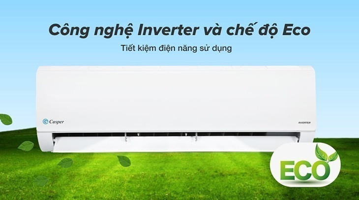 Điều hòa Casper Inverter 2 HP IC-18TL32 trang bị công nghệ Inverter và chế độ Eco giúp tiết kiệm điện sử dụng hiệu quả