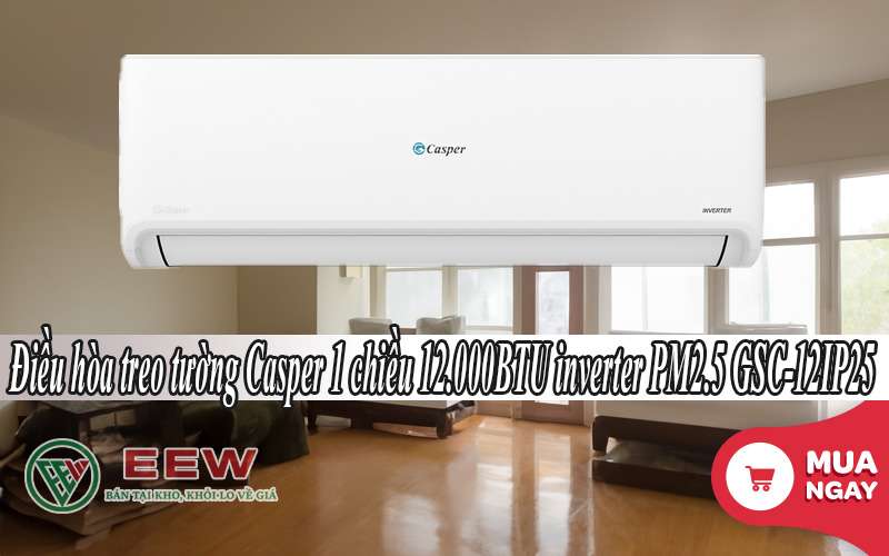 Điều Hòa Treo Tường Casper 1 Chiều 12.000btu Inverter Pm2.5 Gsc-12ip25