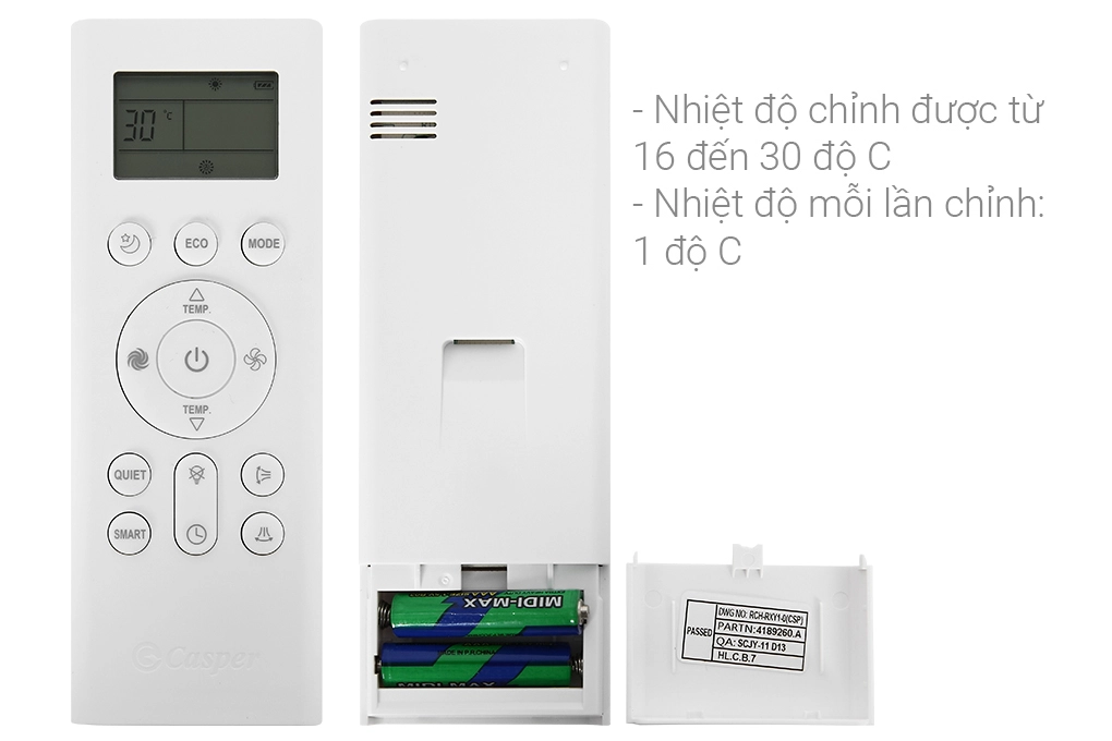 Điều Hòa Treo Tường Casper 1 Chiều 12.000btu Lc-12fs33