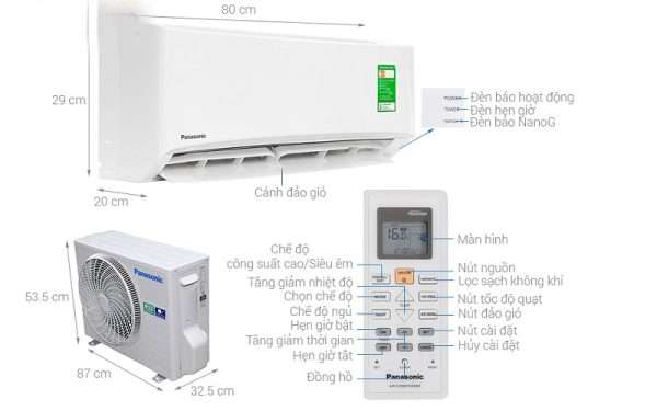 Điều Hòa Treo Tường Panasonic 24.000btu 1 Chiều N24vkh-8