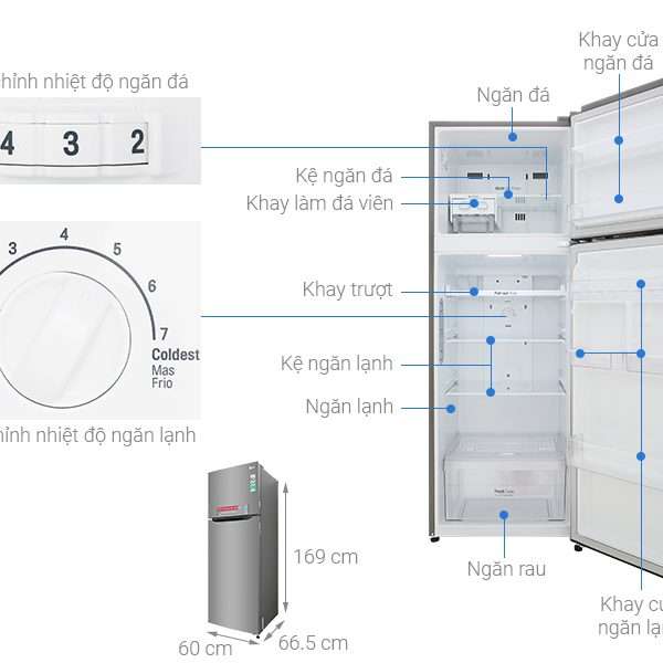Hình ảnh minh họa: Tủ Lạnh Lg 2 Cánh Inverter 333l Gn-m315ps