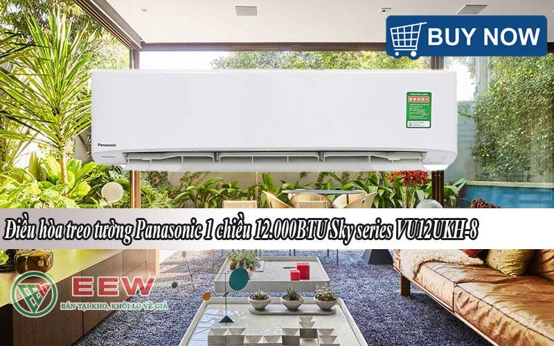 Dàn lạnh: Điều Hòa Treo Tường Panasonic 1 Chiều 12.000btu Sky Series Vu12ukh-8