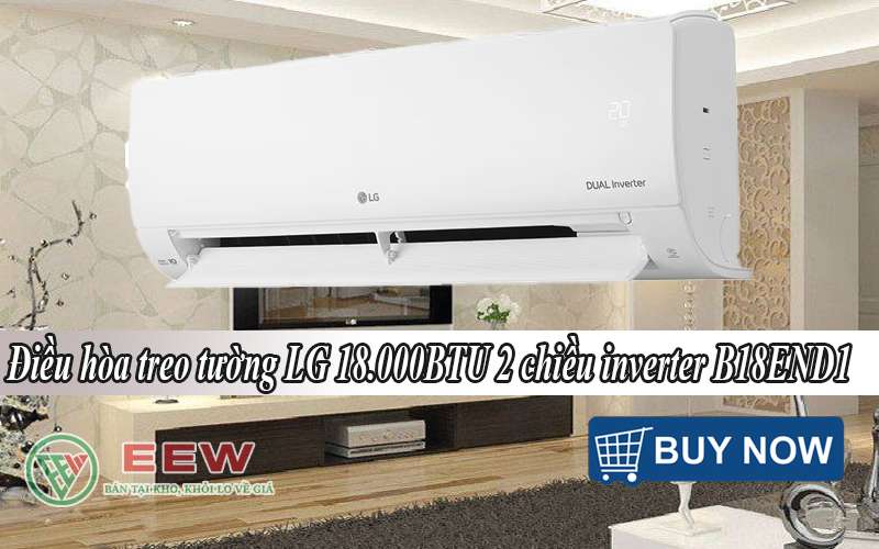 Hình ảnh minh họa: Điều Hòa Treo Tường Lg 18.000btu 2 Chiều Inverter B18end1