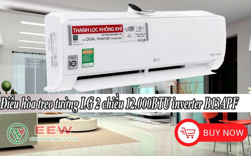 Hình ảnh minh họa: Điều Hòa Treo Tường Lg 2 Chiều 12.000btu Inverter B13apf