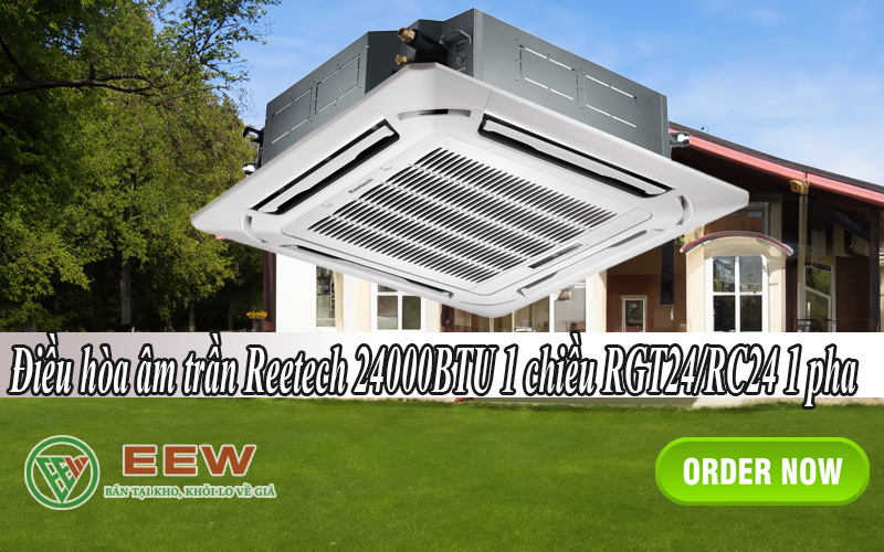 Hình ảnh minh họa: Điều Hòa âm Trần Reetech 24000btu 1 Chiều Rgt24-ta-at/rc24-tag-at