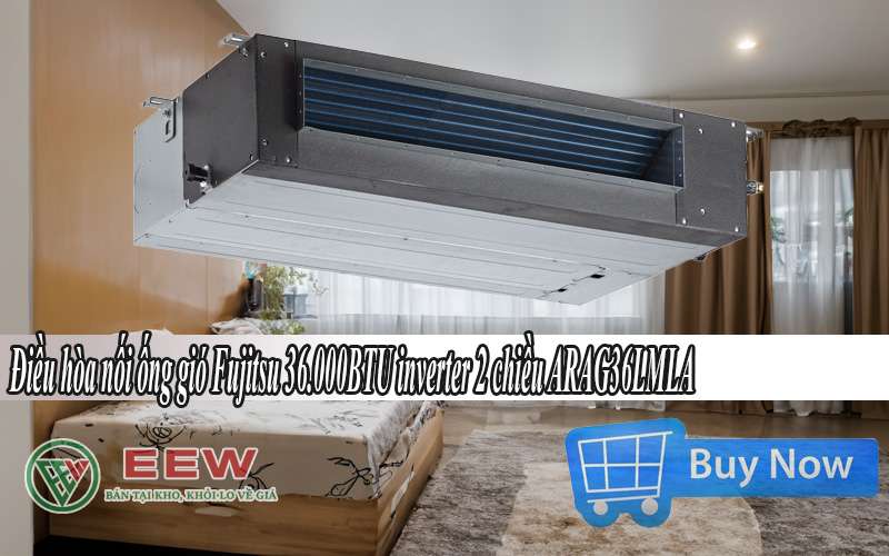 Dàn lạnh: Điều Hòa Nối ống Gió Fujitsu 36.000btu Inverter 2 Chiều Arag36lmla