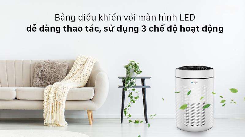 Bảng điều khiển LED tiện lợi: Máy Lọc Không Khí Casper Ap-250mah