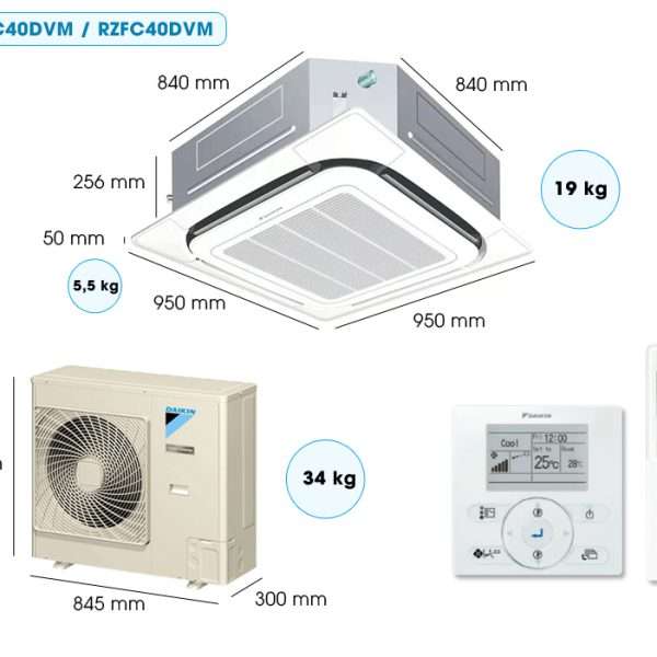 Hình ảnh minh họa: Điều Hòa âm Trần Daikin 18.000btu Inverter 1 Chiều Fcfc50dvm/rzfc50dvm