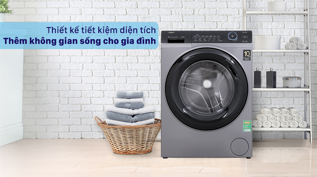Hình ảnh minh họa: Máy Giặt Aqua Inverter 9kg Cửa Ngang Aqd-a900f.s