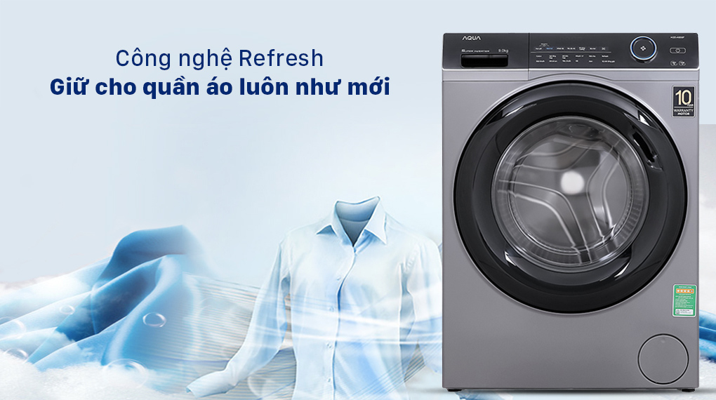 Hình ảnh minh họa: Máy Giặt Aqua Inverter 9kg Cửa Ngang Aqd-a900f.s