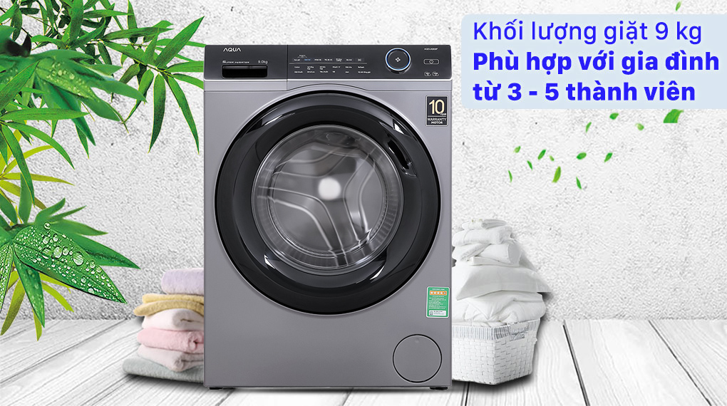 Hình ảnh minh họa: Máy Giặt Aqua Inverter 9kg Cửa Ngang Aqd-a900f.s