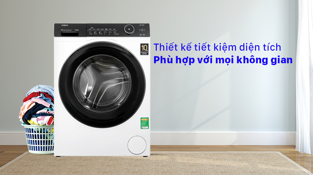 Hình ảnh minh họa: Máy Giặt Aqua Inverter 9 Kg Cửa Ngang Aqd-a900f.w