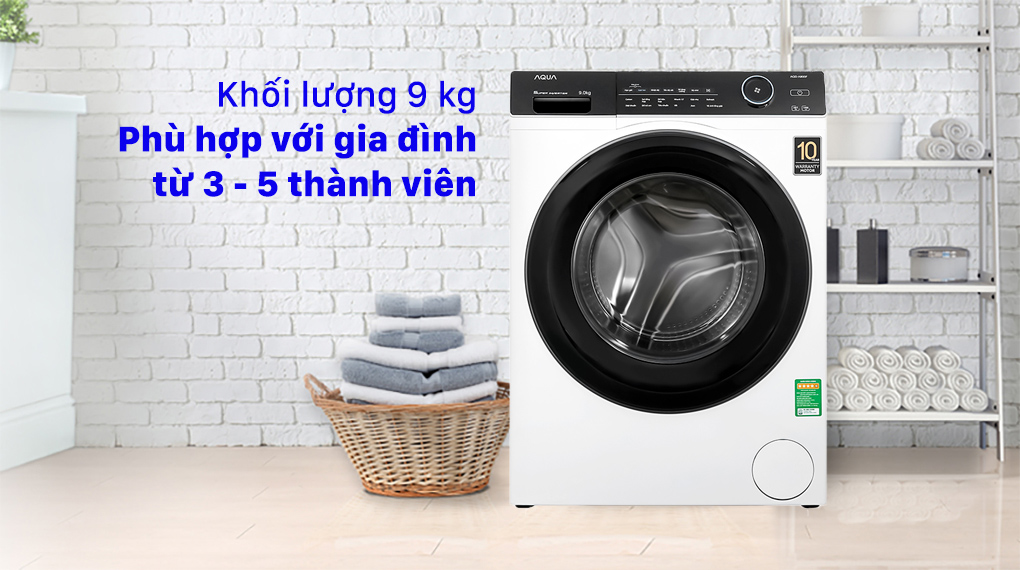 Hình ảnh minh họa: Máy Giặt Aqua Inverter 9 Kg Cửa Ngang Aqd-a900f.w