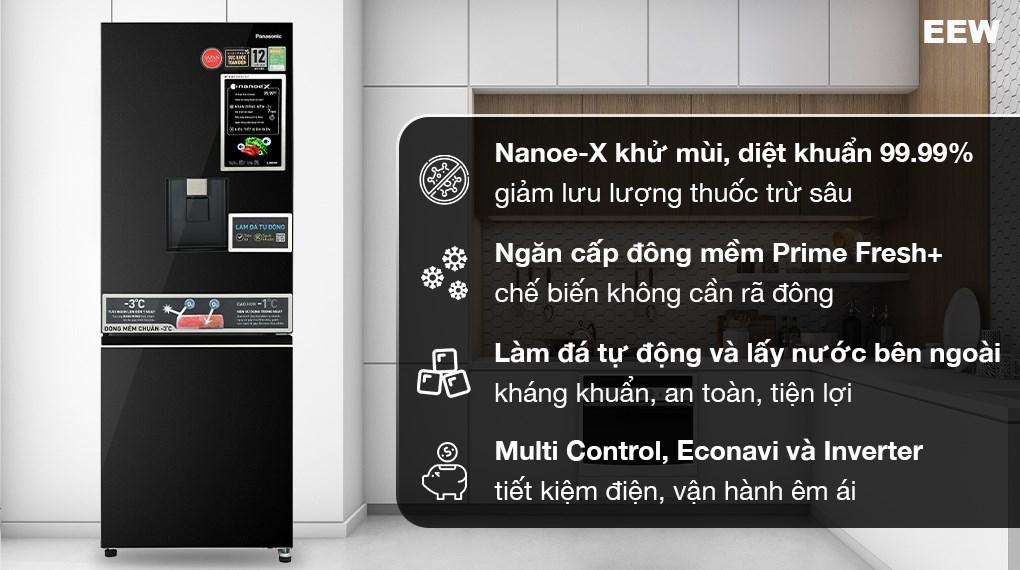 Hình ảnh minh họa: Tủ Lạnh Panasonic Inverter 300 Lít Nr-bv331wgkv