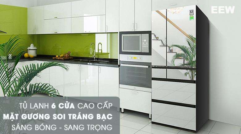 Thiết Kế 6 Cửa Sang Trọng: Tủ Lạnh Panasonic Inverter 589 Lít Nr-f603gt-x2