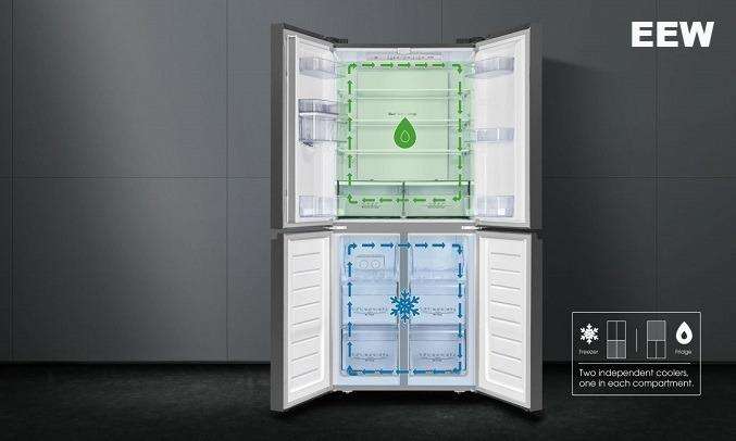 Độc Lập Ngăn Chặn Mùi: Tủ Lạnh Casper Inverter 4 Cánh 463 Lít Rm-522vbw