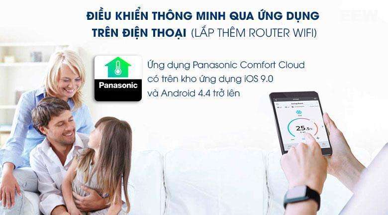 Điều khiển qua wifi: Điều Hòa Treo Tường Panasonic 1 Chiều 12.000btu Sky Series Vu12ukh-8