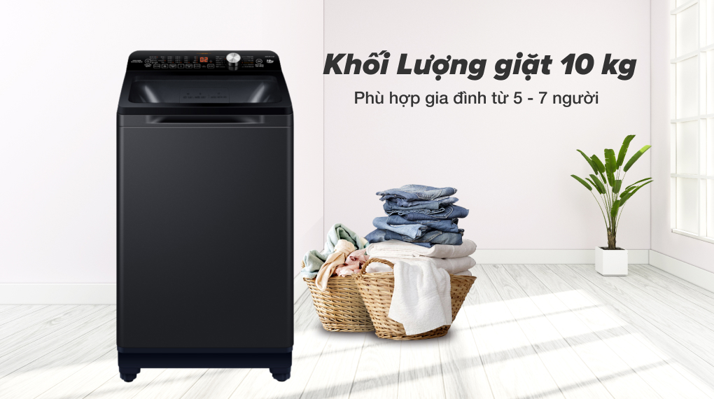 Khối Lượng Giặt 10 Kg: Máy Giặt Aqua 10 Kg Aqw-fr101gt Bk