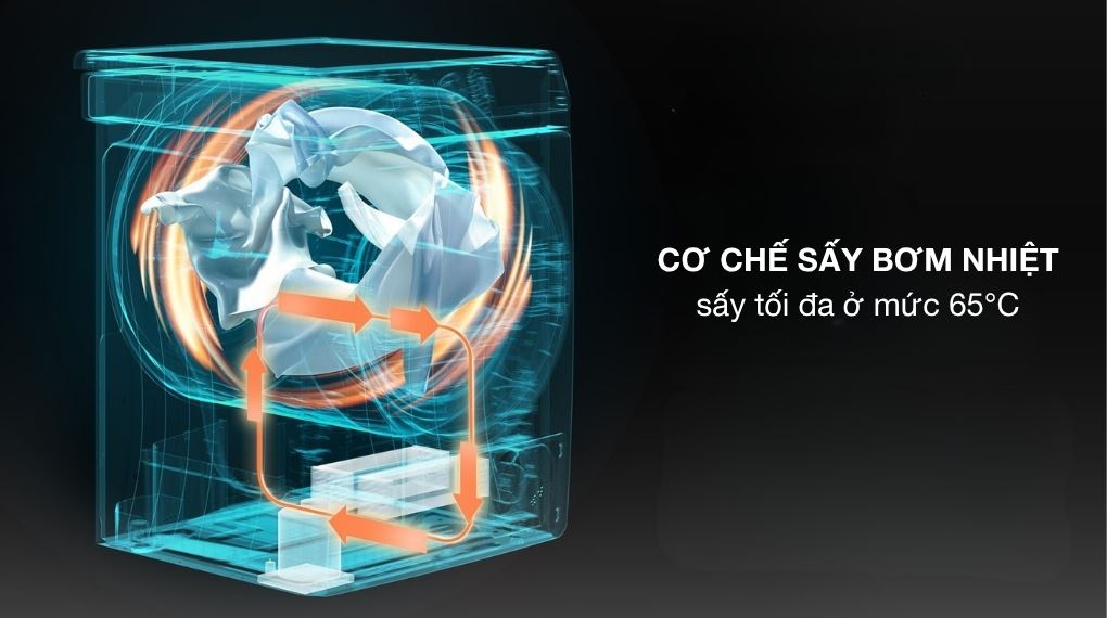 Hình ảnh minh họa: Máy Sấy Bơm Nhiệt Hisense 8 Kg Dh80n1t