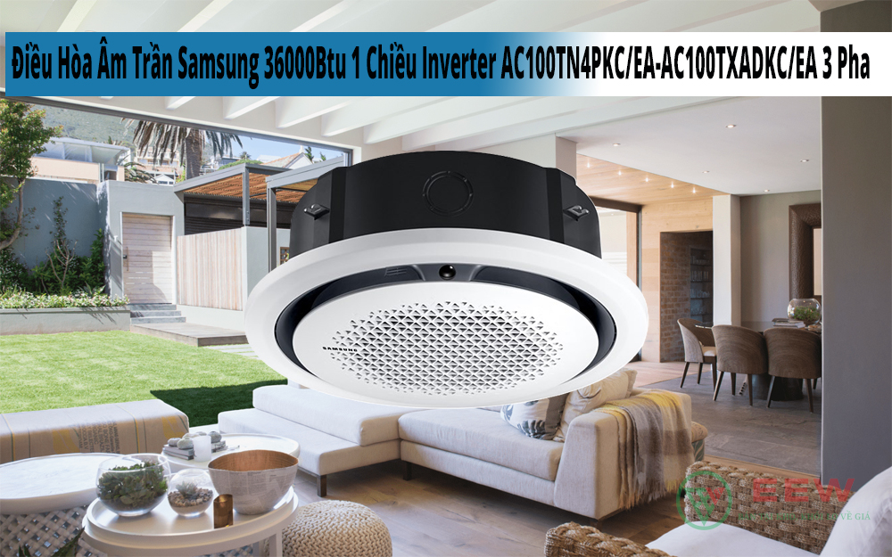 Hình ảnh minh họa: Điều Hòa Âm Trần Samsung 36000btu 1 Chiều Inverter Ac100tn4pkc/ea-ac100txadkc/ea 3 Pha