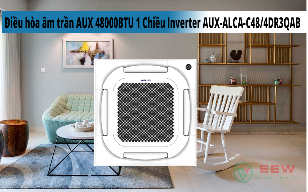 Hình ảnh minh họa: Điều Hòa âm Trần Aux 48000btu 1 Chiều Inverter Aux-alca-c48/4dr3qab