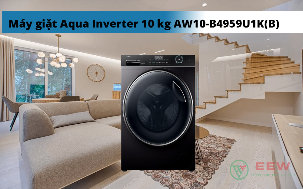 Hình ảnh minh họa: Máy Giặt Aqua Inverter 10 Kg Aw10-b4959u1k(b)