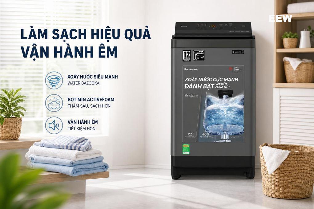 Hình ảnh minh họa: Máy Giặt Panasonic Inverter 10 Kg Na-fj100x1dv