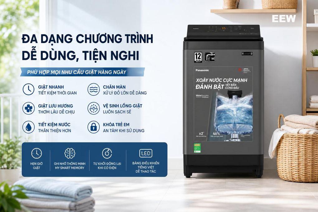 Hình ảnh minh họa: Máy Giặt Panasonic Inverter 10 Kg Na-fj100x1dv